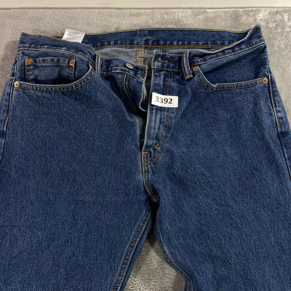 Levi's 505 Regular Fit Jeans Mens 36x29 Blue Medium Wash Straight Leg Denim
